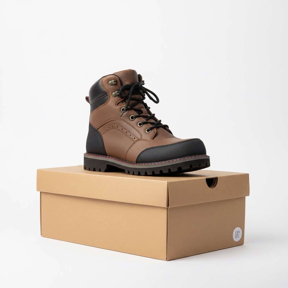 Men's Brown & Black Hiking Boots